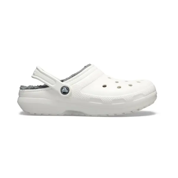 Crocs Classic Lined Clog - White Grey2