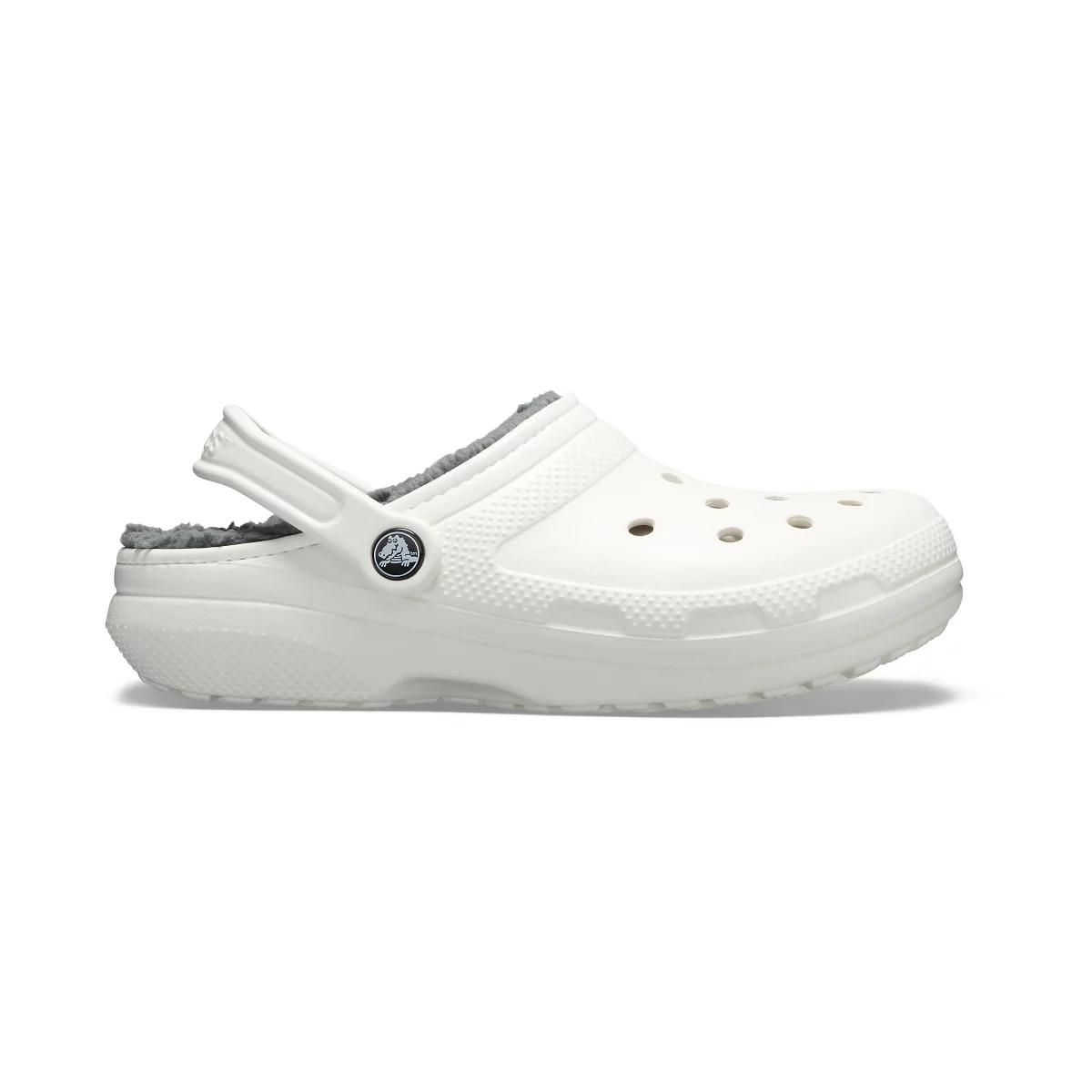 Crocs Classic Lined Clog - White Grey2