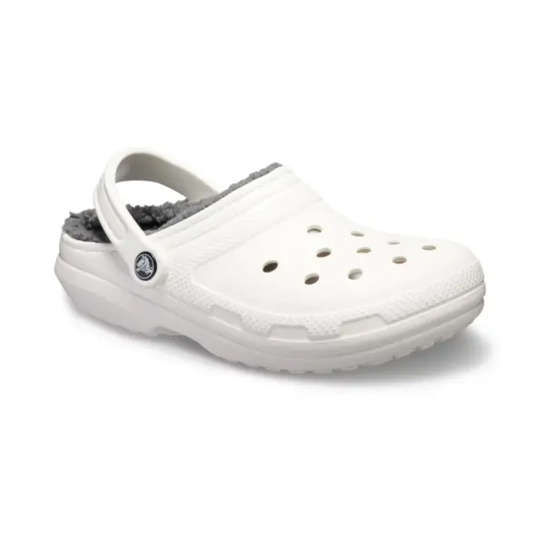 Crocs Classic Lined Clog - White Grey5