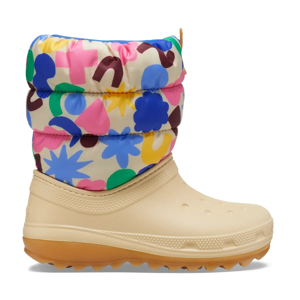 Crocs Kids Classic NeoPuff Geo Shapes Boot4