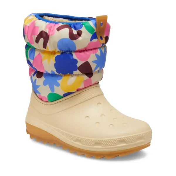 Crocs Kids Classic NeoPuff Geo Shapes Boot5