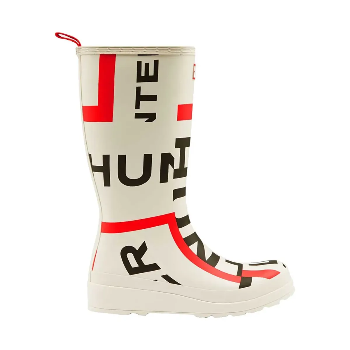 Hunter Original Play Boot Tall – White Exploded Logo Print2