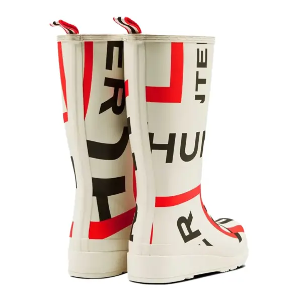 Hunter Original Play Boot Tall – White Exploded Logo Print3