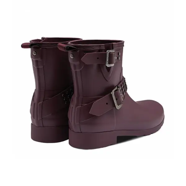 Hunter Refined Stud Biker Boot – Oxblood1
