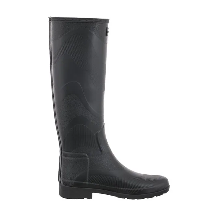 Hunter Refined Tall Wave Texture Wellington čizme - Black1