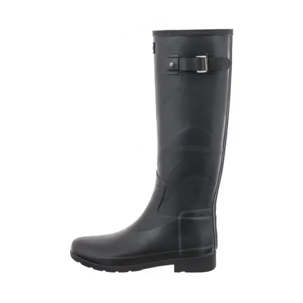 Hunter Refined Tall Wave Texture Wellington čizme - Black3