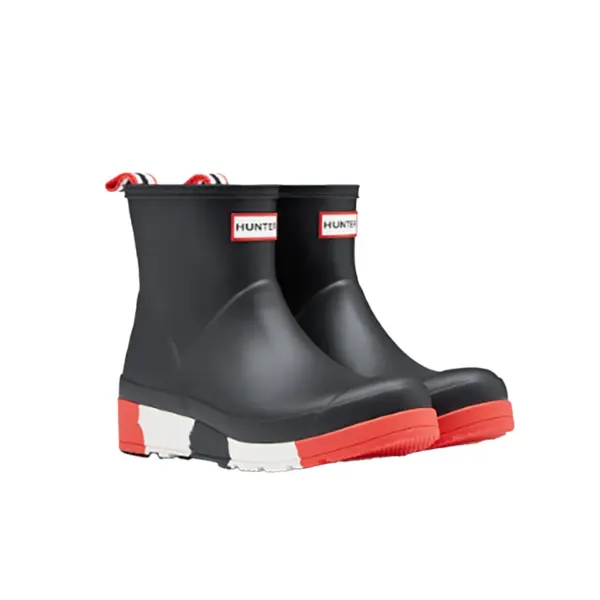 Hunter Womens Play Short Stripe Sole Wellington Boots – Black3
