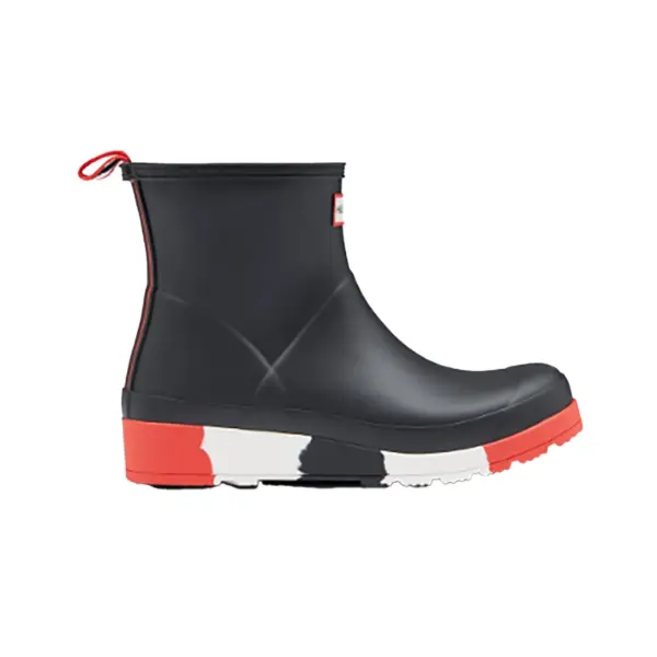 Hunter Womens Play Short Stripe Sole Wellington Boots – Black4