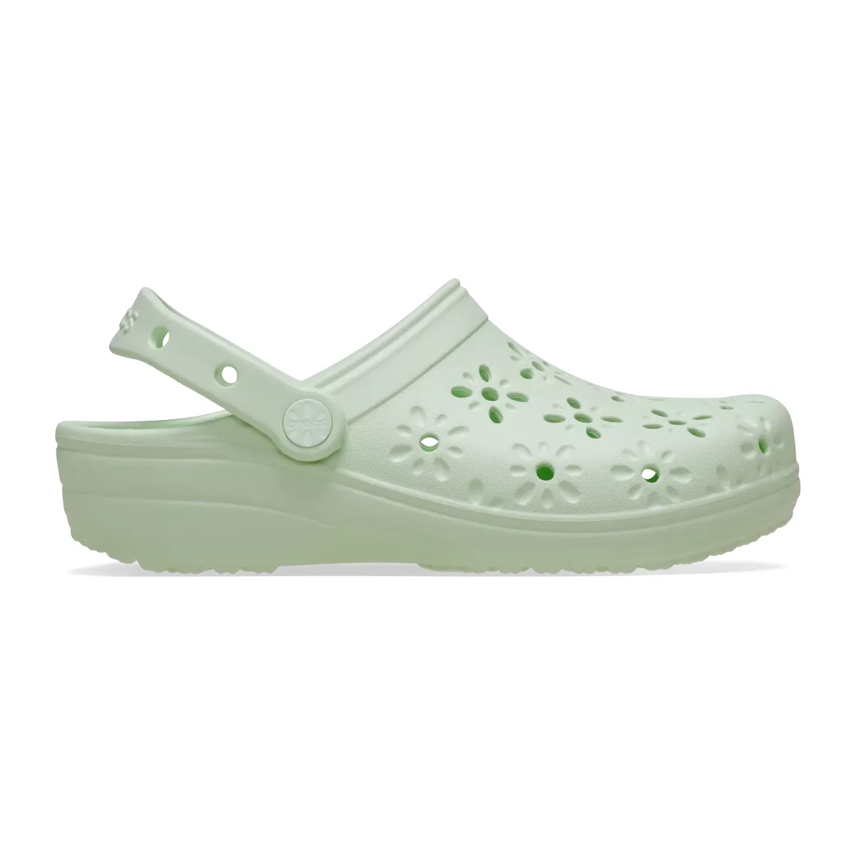 Crocs Classic Floral Cut-Out Clog - Jade Tint