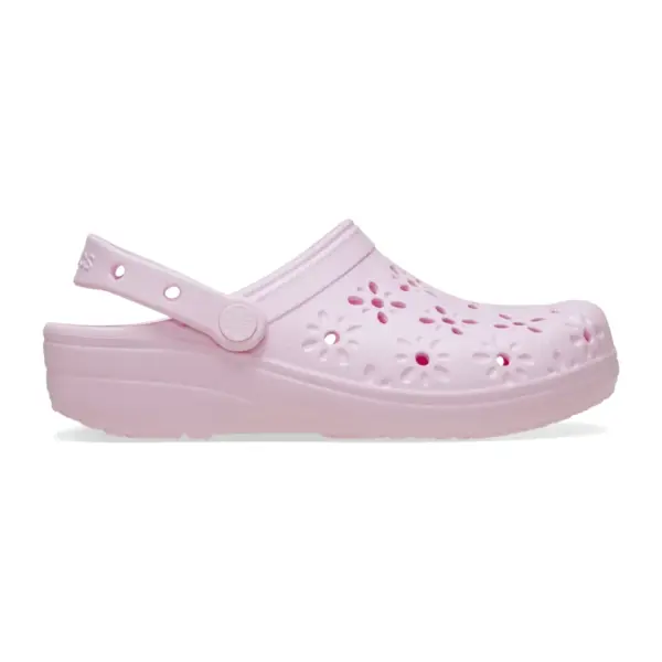 Crocs Classic Floral Cut-Out Clog - Pink Milk5