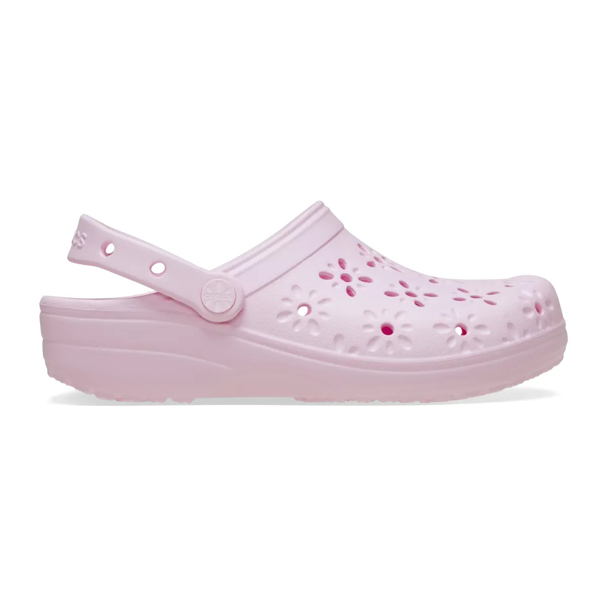 Crocs Classic Floral Cut-Out Clog - Pink Milk5