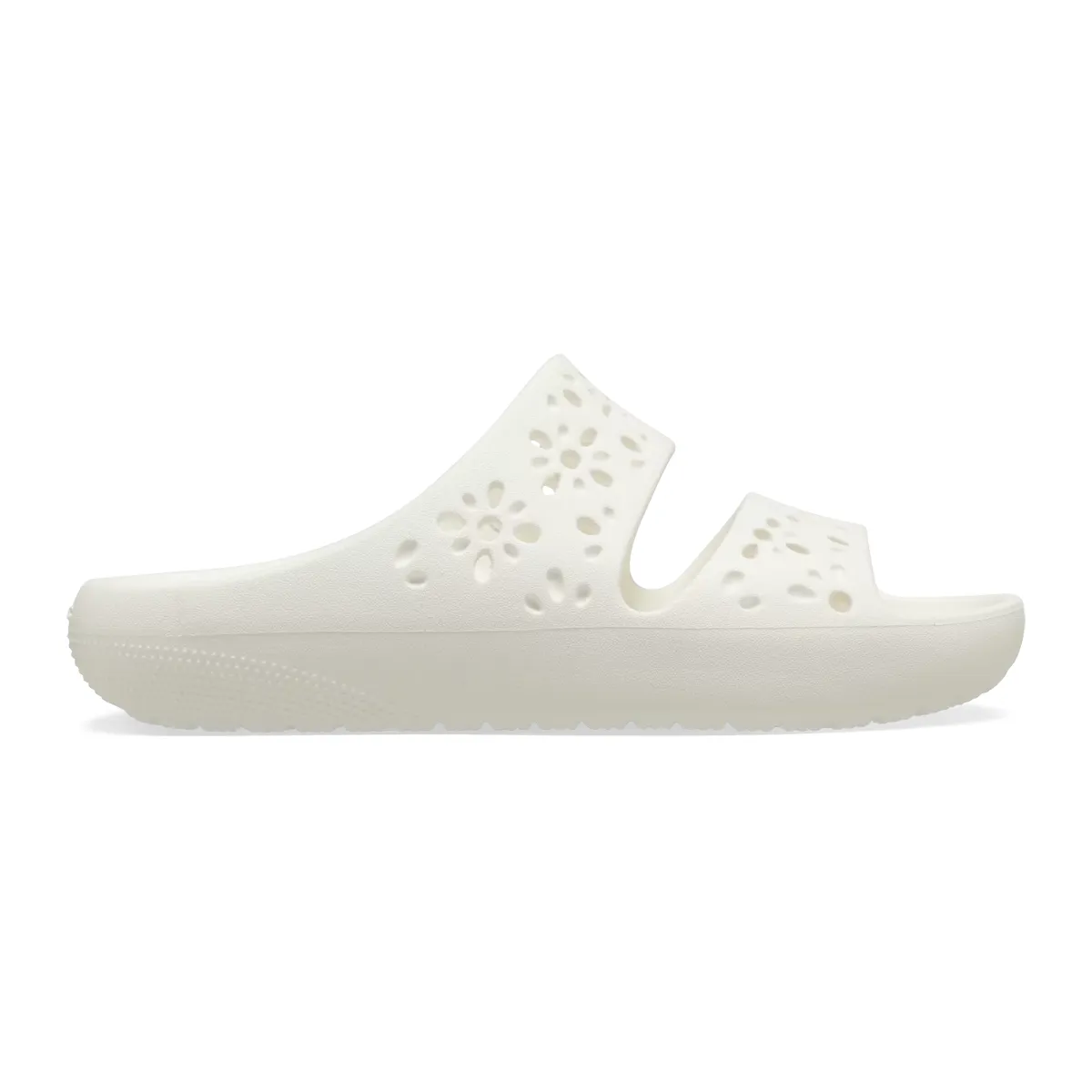 Crocs Classic Floral Cutout Sandal - Chalk