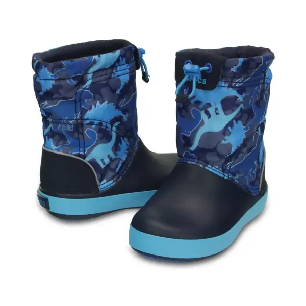Crocs Kids Lodge Point Graphic Boot - Blue Camo2