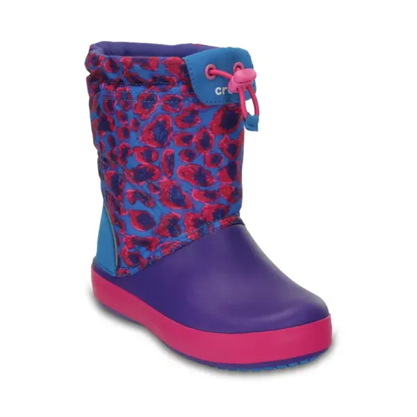 Crocs Kids Lodge Point Graphic Boot - Leopard5