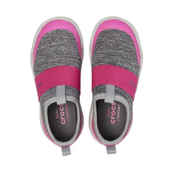 Crocs Kids Swiftwater™ Easy-On Heathered Shoe - Light Grey1
