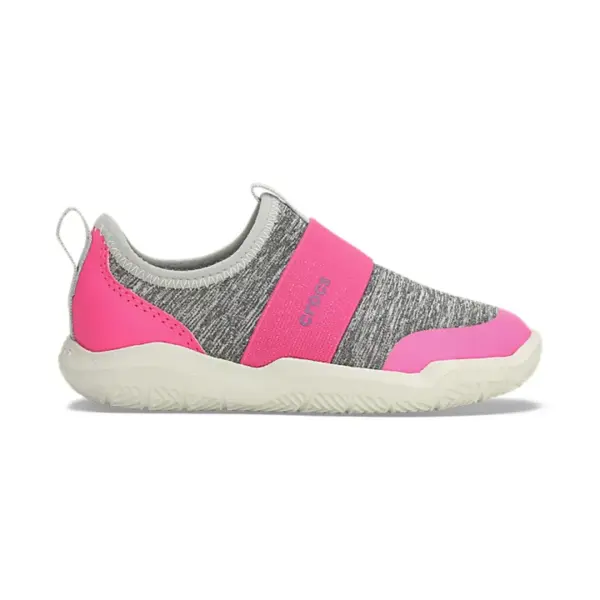 Crocs Kids Swiftwater™ Easy-On Heathered Shoe - Light Grey2
