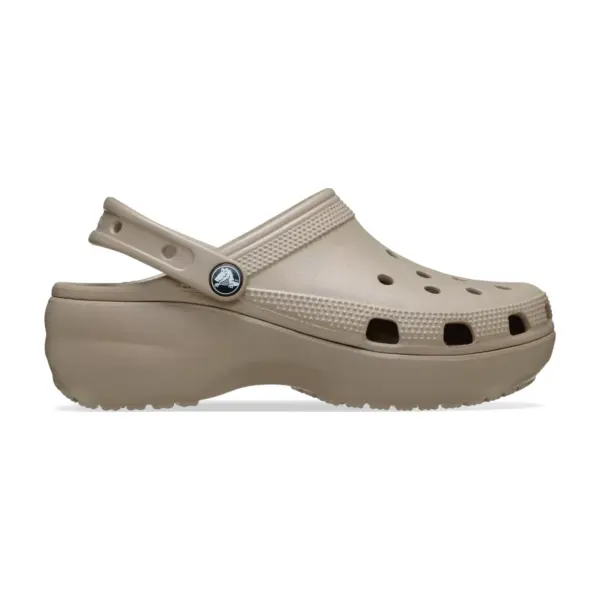 Crocs Womens Classic Platform Clog - Taupe1