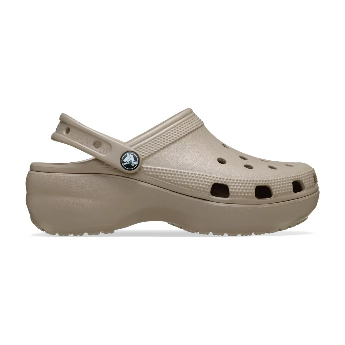 Crocs Womens Classic Platform Clog - Taupe1
