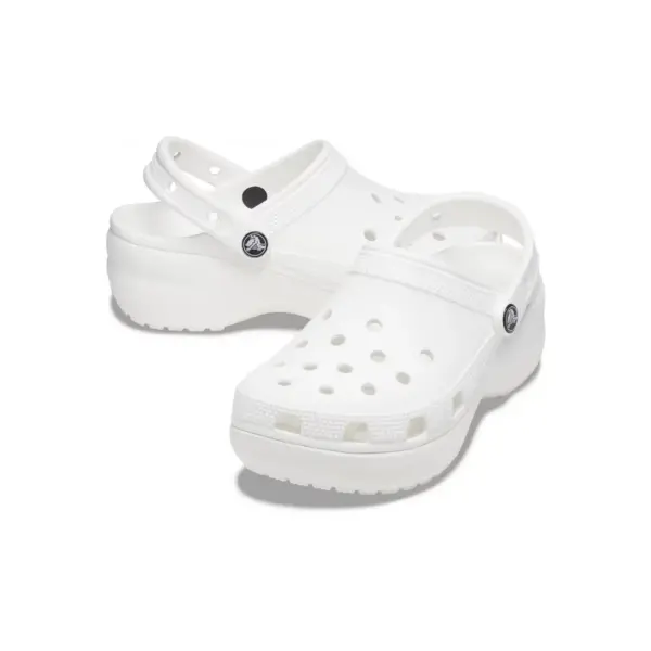 Crocs Womens Classic Platform Clog - White5