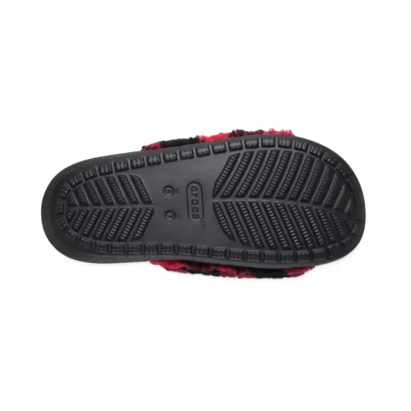 3Crocs Classic Buffalo Check Slide