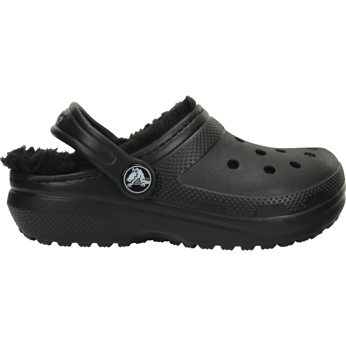 Crocs Kids Lined Classic Clog - Black:Black1