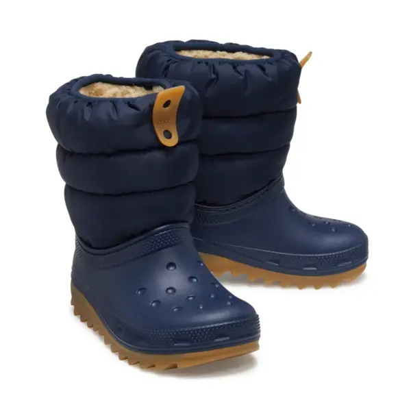 Crocs Toddler Classic Neo Puff Boot - NAVY:GUM3