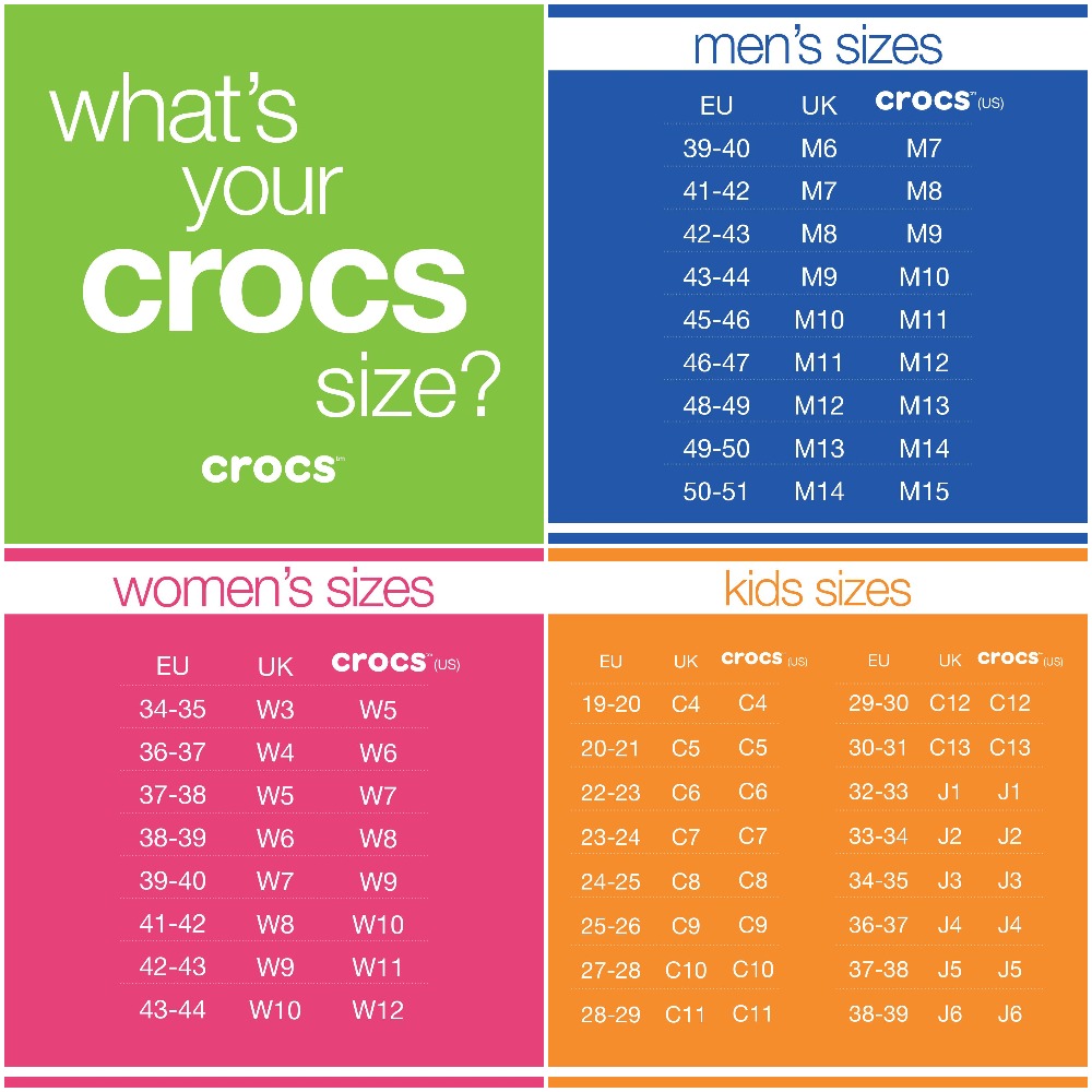 Crocs Size Chart For Kids